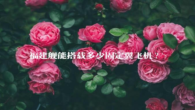福建舰能搭载多少固定翼飞机?
