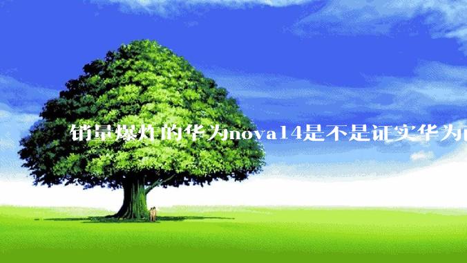 销量爆炸的华为nova14是不是证实华为已经腾出精力来收复中端市场了？
