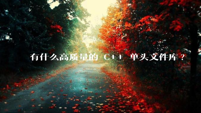 有什么高质量的 C++ 单头文件库?